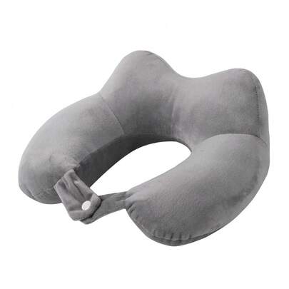 1pc U-Shaped Travel Neck Pillow, Office Nap Neck Support Pillow, Cartoon Cat Ear Neck Pillow, Portable Travel Neck Cushion