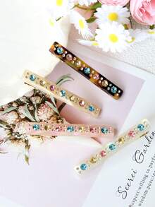 1个复古优雅豹纹椭圆形弹簧夹发夹，适用于马尾辫/发髻，适合细软短发，学生用品，动物纹印花，发饰，头部饰品，女士发饰 - 彩色 - 查看 11