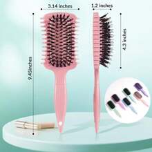 Curl Defining Brush, Curly Hair Brush Products For Effortlessly Detangling Shaping And Styling Women'S Men'S Curls On All Wet Or Dry Hair Types, Reduces Frizz - MàuC - Xem 5