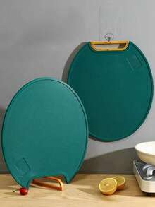 1pc Rotating Stand Kitchen Cutting Board, Antibacterial & Mildew Resistant Plastic Chopping Board For Food Prep, Small Kitchen Tool - Multicolor - View 5