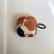 Retro Splatter Paint With Hanging Ring Earphone Case Compatible With Huawei Freebuds 7i, Freebuds 2, Freebuds SE 3, Freebuds 5i, Galaxy Buds Pro 3, Cute Korean Style Earphone Case - Brown - View 10