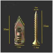 20pcs/40pcs New Embedded Drywall Expansion Screws, Convenient Insert-Type Drywall Expansion Anchors, Fiber Cement Board Expansion Screws, Fastening Hardware Steel Screws, Drywall Screws - Gold - View 4