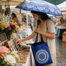 小众个性化创意伞 全自动遮阳伞 旅行必备 防风女士遮阳伞，可爱小物，母亲节礼物，卧室装饰，花园装饰，厨房装饰，夏季，海滩，旅行必备，房间装饰，软萌可爱，毕业季礼物 - 彩色 - 查看 3