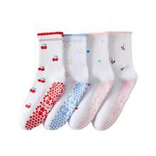 我推荐女士图案棉质防滑袜，硅胶防滑瑜伽袜。 - 彩色 - 查看 5