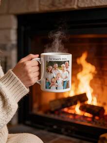 1Pc Personalized Photo Mug – Custom Picture Coffee Cup, High-Quality Print, Everyday Use Ceramic Mug, Thoughtful Gift From Daughter To Dad, Perfect For Birthdays, Father's Day & Daily Coffee Moments - Multicolor - View 5