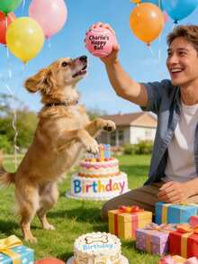 Customizable Pet Tennis Ball - Personalized Name/Text, Durable Polyester Material Pet Toy, Vibrant Colors, Suitable For Birthday Parties, Pet Parties, Dog Training, Interactive Games And Training Gifts, Dog Tennis Ball, Fun Design, High-Quality Craftsmanship, Chew-Resistant And Durable Tennis Ball For Dogs And Cats - Multicolor - View 6