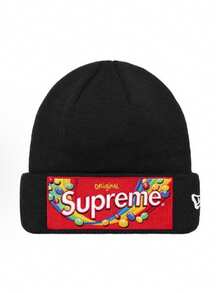 Supreme Box Logo Beanie (BOGO) | Authentic Unisex Knitted Acrylic Headwear | Essential Streetwear Cold Weather Accessory - Black 1 - 查看 2
