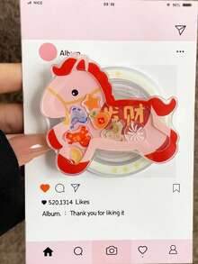 1 par de soportes magnéticos para teléfono con diseño de gato sacudiendo, extensibles y portátiles, adecuados como regalo para amigos, novias, mejores amigos y familiares en el regalo de cumpleaños de primavera - Hazte rico inmediatamente - Ver 4