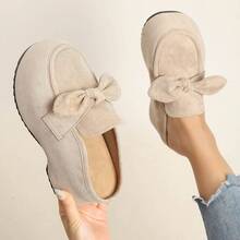 Niche Backless Mule Sandals, Thick Sole Beach Slippers For Women, High Heel Slip-On Shoes - Khaki - View 2