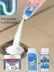 25g/100g/200g/350g Jakehoe Drain Cleaner Powder, Bathroom & Kitchen Pipe Deodorizer & Clog Remover, Effectively Dissolves Stubborn Blockages, Cleaning Supplies, Plumbing Accessory, Helpful For Holiday Cleaning, Keeps Pipes Clear - Multicolor - View 12