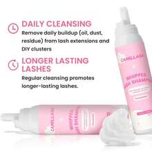 Whipped Lash Cream Shampoo Foam Cleanser | Eyelash Extension Cleaning Bath Kit | Salon &Amp; Home Use 100ml Strawberry Pink - White - 查看 2