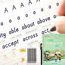 1pc Reusable Handwriting Workbook With English Calligraphy Practice, Montessori Grip Training, Tracing Book With Bonus: 1 Pen, 10 Refills, 1 Random Color Pencil Grip, Including Basic, Sentence, And Sample Sections, Practical And Durable Large Size Exercise Book, Suitable For Back To School, Christmas Gift, Ideal For Teachers, Students, And Parents - Green - View 6