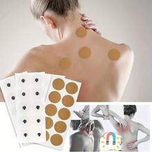 10/20/30/50/60/80/100/200pcs High Gauss Magnetic Therapy Patches, Magnetic Massage Stickers, Magnetic Body Care, Provide Long-Lasting And Powerful Support, Suitable For Back, Knee, Neck, Shoulder, Muscle And Joint, Magnetic Acupoint Stickers - Khaki - View 3