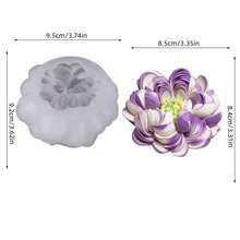 Khuôn silicon 3D tự làm nến thơm hình hoa mẫu đơn, hoa hồng và hoa mao lương, khuôn trang trí bằng thạch cao, khuôn quà tặng thủ công, khuôn trang trí nhà cửa. - trắng - Xem 16