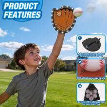 HYES Toss And Catch Ball Game Set, Outdoor Pool Beach Yard Camping Games For Family, Toddler Baseball Birthday Gifts For Boys Girls Ages 3-12 (4 Light Up Paddles & 6 Balls) - LED - 4 Pack + 6 Balls - View 5