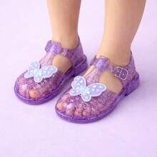 Girls' Butterfly Glitter Glamour Sandals - Màu tím - Xem 12