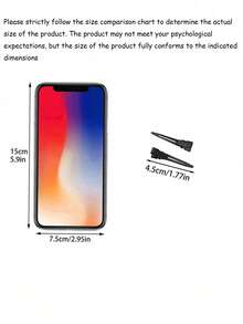 35pcs/15pcs/5pcs Women Simple Fashion Cute Casual Street Y2K Style 4.5cm/1.77in Alloy Black Hollow Hair Clips, Suitable For Women Daily Makeup Salon Styling Use Clamps Hair Clips Alligator Hair Clips, Claw Clips, Hair Slide, Hair Barrettes - Black - View 3