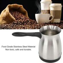 Akane Electric Turkish Coffee Maker Machine With 600ml/20oz Coffee Pot Multifunctional Espresso Maker Tea Milk Pot 600W Stainless Steel Heating Coffee Pot With Dual Ion Ergonomic -Scald Handle - EU C Type Plug(220-240V) - View 1