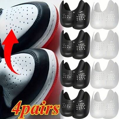 4双鞋撑，运动鞋防皱保护垫，适用于各种鞋型和个人需求，拉伸运动鞋，防皱保护罩