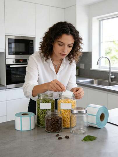 50/100/2000pcs/Waterproof Disposable Use Sticker Labels For Fridge/Freezer Food Storage, Suitable For Recording Expiration Dates, Kitchen Supplies,Kitchen Accessories, Pre-Meal Preparation, Small Kitchen Tools.