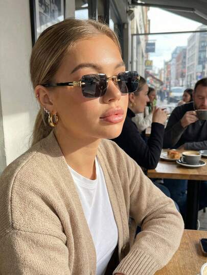 1pc Square Multicolor Ins Style Elegant Intellectuality Sweet Superior Quality Brand Design For Outdoor,Travel,Camping,Summer Tropical Beach Vacay,Summer Holiday,Gift,Going Out Outfit Fashion Accessories