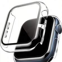 3pcs Transparent Tempered Glass Protective Case Compatible With Apple Watch Series 11/10/9/8/7/6/5/4 | 42mm 46mm 45mm 41mm 40mm 44mm Screen Protector, Clear Protective Cover, Hard Shell Type - 3pack Transparent - View 2