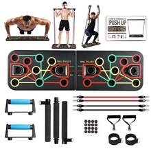 1 Set de Tabla de Flexiones Multifuncional de ABS, Equipo de Entrenamiento para Pecho y Abdominales, Herramienta de Fitness para Gimnasio en Casa, Soporte de Flexiones, Tabla Abdominal Portátil, Calidad Profesional, Regalo de Cumpleaños/Festividad, Equipo Deportivo para Escuela/Club/Gimnasio - Multicolor - Ver 15