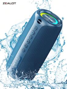 Loa Bluetooth không dây ZEALOT MP2 20W, di động, sử dụng ngoài trời, thời gian phát nhạc lên đến 8 giờ, đèn RGB, tương thích với điện thoại thông minh/máy tính bảng/TV, hỗ trợ thẻ TF/USB/AUX, chức năng kết nối nối tiếp, thích hợp cho ô tô, ngoài trời, cắm trại, bãi biển, tiệc tùng. - Một kích cỡ phù hợp với tất cả (1) - Xem 14