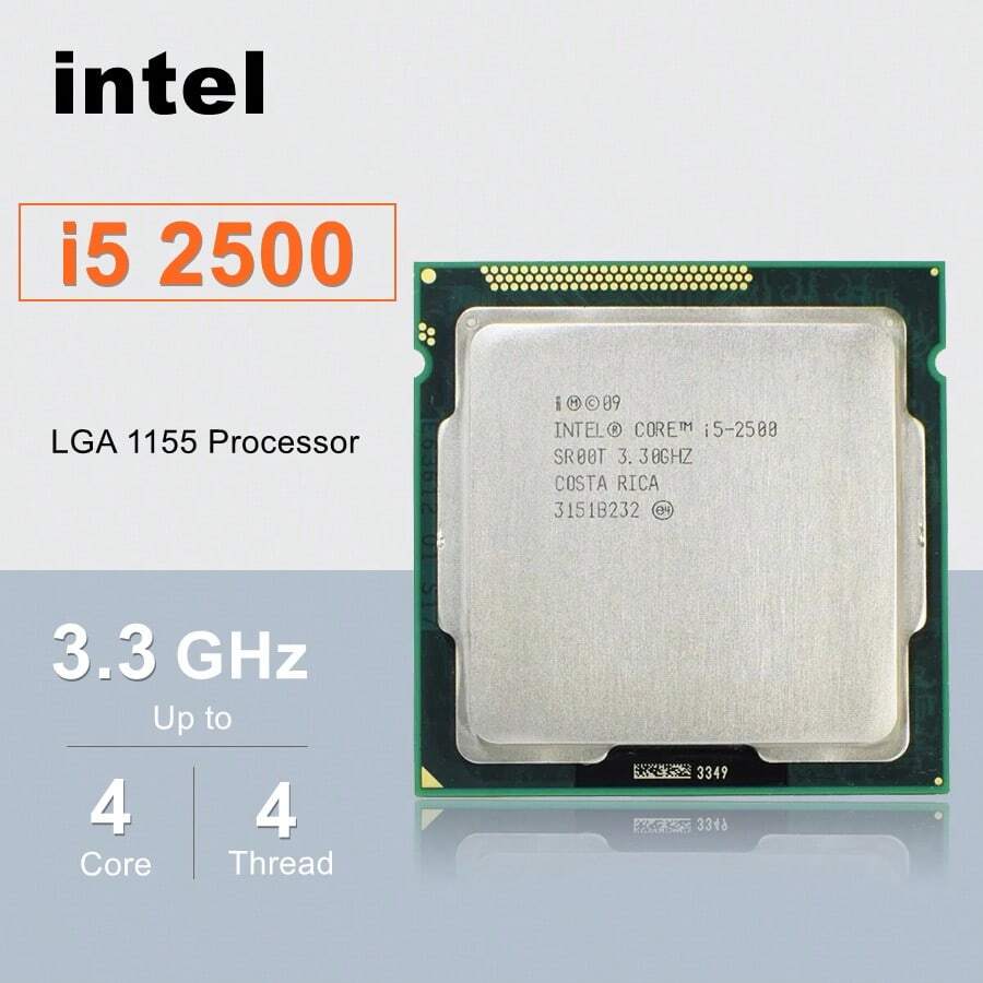 Prosesor Intel Core I5 2500 3.3GHz 6M 5.0GT/S SR00T Quad-Core Desktop LGA 1155 - Krem - View 1