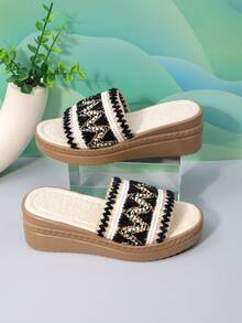 Dép thời trang cho bé gái, sandal đế xuồng cao gót kiểu dáng giản dị, dễ thương cho mùa xuân và mùa hè. - màu đen - Xem 5