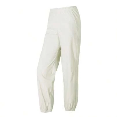 Under Armour Women White Unstoppable Wvn Jogger Pants, Casual Drawstring Waist Sports Training Fitness Trousers