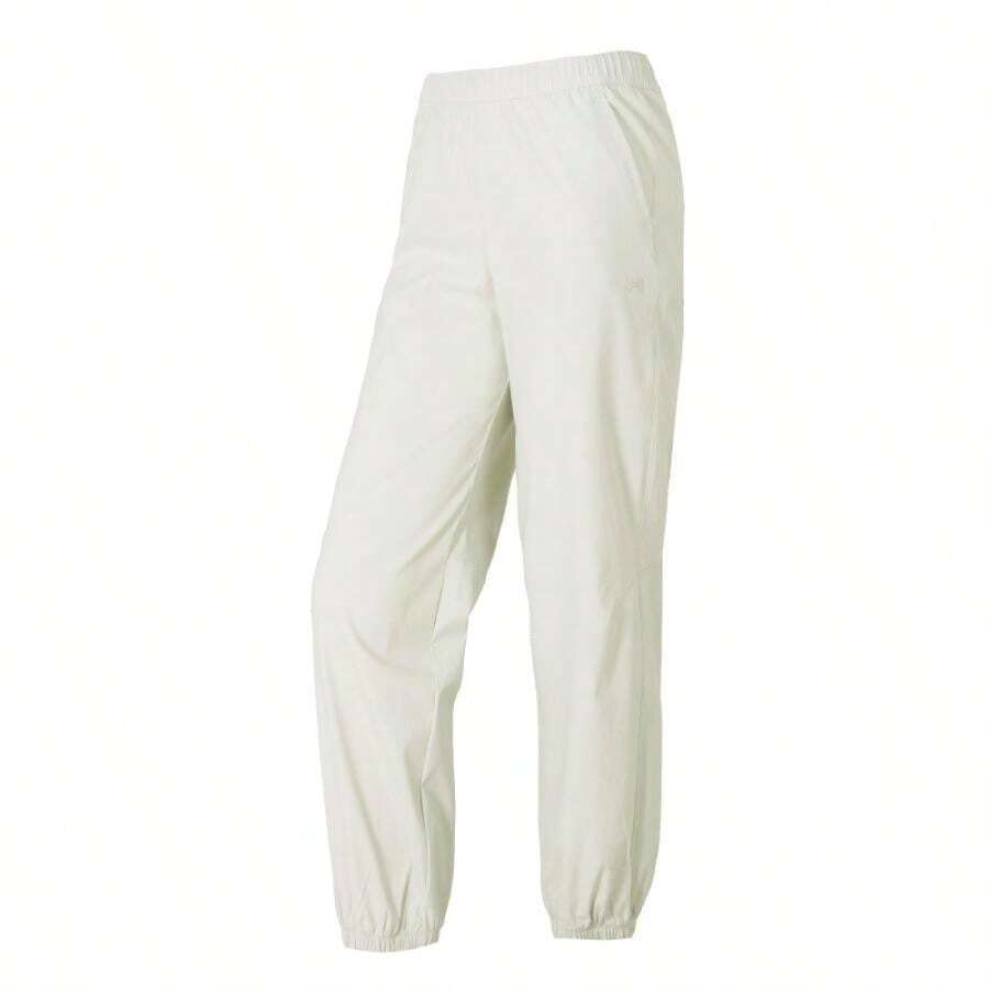 Under Armour Women White Unstoppable Wvn Jogger Pants, Casual Drawstring Waist Sports Training Fitness Trousers - White - View 1