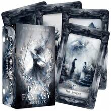 Dark Fantasy Tarot Deck, 78-Cards With Guidebook, Gothic-Style Tarot Cards, Uncovering Hidden Truths, Self-Reflection, Insight, Fortune-Telling Toy, Card Games, 12x7cm - Multicolor - View 1