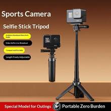 运动相机三脚架支架，兼容 GoPro Hero 13/12/11/10/9/8/7/6/5/4/3/3+/2、GoPro Max2、Hero+、Hero Session 等多款运动相机，适用于手持拍摄、旅行、VLOG 等场景。 - 黑色 - 查看 6