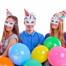 DIY白色纸面具，角色扮演面具，圣诞派对面具，无色素面工艺化妆舞会面具 - 深灰色 - 查看 7