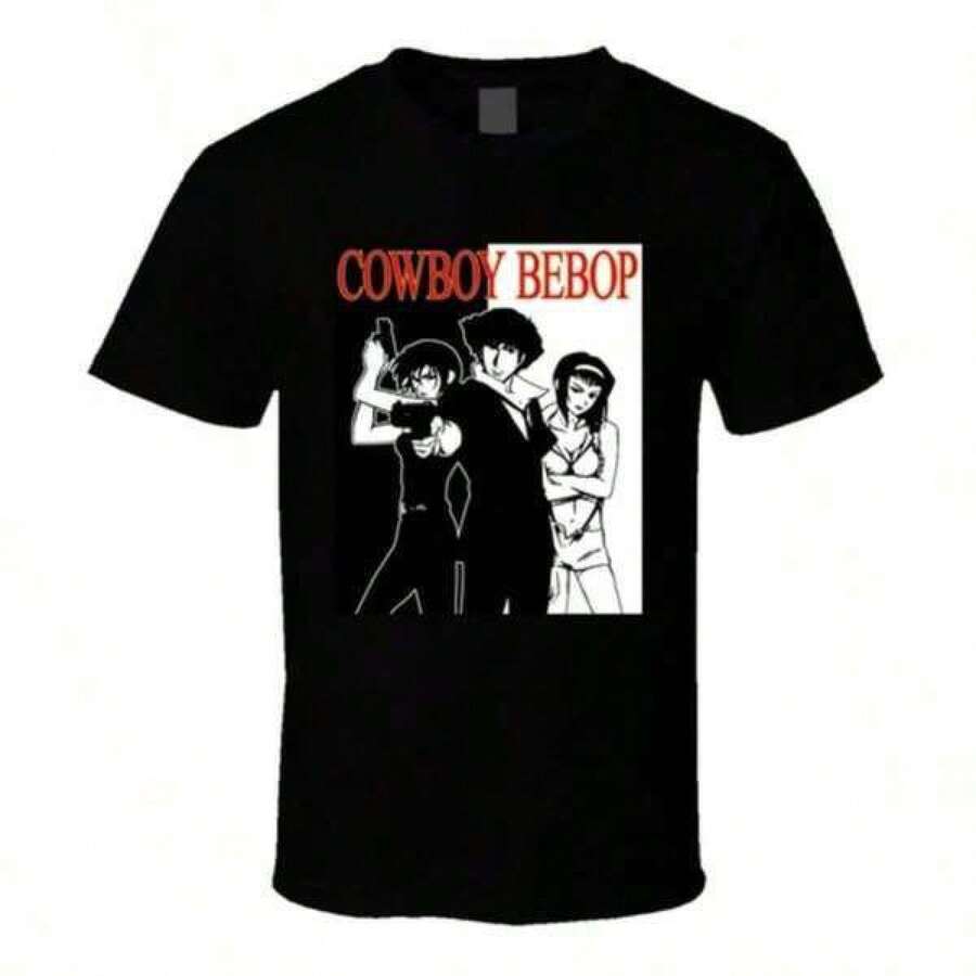 Graphic T Shirts Women Top Cowboy Bebop Anime Space Sci Fi Cool T Shirt,SpringSummer Holiday Apparel Thanksgiving T Shirts,Unique Print Casual T-Shirt,Machine Washable Pure Cotton T-Shirt,Fashion Print Casual T-Shirt, Effortless Styling, Showcase Your Unique Style Effortless Styling, Showcase Your Unique Style - 黑色 - 查看 1