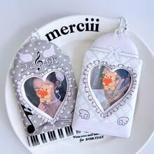 天使笔记本翅膀系列PVC透明卡套，3英寸学生偶像卡套，粘性卡套，菜单盒 - 彩色 - 查看 4