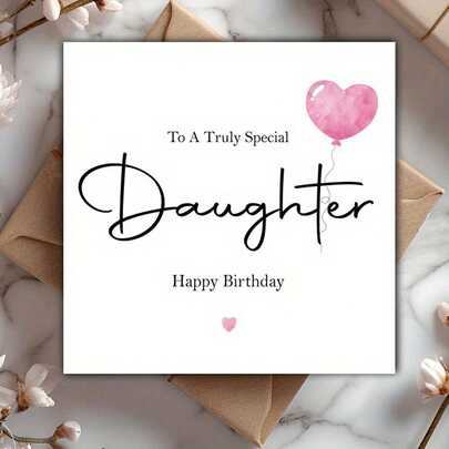 1 set de cartes d'anniversaire humoristiques en cadeau pour votre fille, idéal pour célébrer son anniversaire ou toute autre occasion spéciale. Le cadeau parfait pour la meilleure fille du monde (cartes seulement)