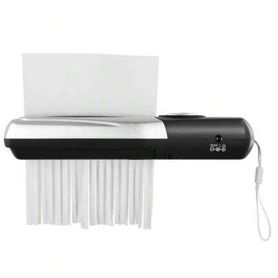 Portable Paper Shredders For Home Office Small Handheld Office Shredder Mini Document Shredder Home Cutting Machine For A4 A6 Paper Documents Cutting Without Wastebasket Office Stationary Supplies