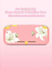 1pc White Lily Element Pattern Protective Case Compatible With Switch2/Switch NS/Switch OLED/Switch Lite, New Generation Game Console Protective Shell, Multi-Color Options: Black/Red/Pink/Yellow/Blue/White, TPU Soft Cover, Universal Gamepad Protective Case, Switch Controller Protective Cover, Switch Gaming Accessories, Anti-Drop, Anti-Slip, Scratch-Resistant, Stylish - Multicolor - View 15