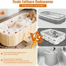 Bañera plegable de 150 x 55 x 50 cm con cubierta aislante. - Naranja - Ver 7