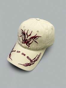 1pc Vintage Flame Wing Embroidery Baseball Cap, Unisex Sun Protection Casual Streetwear Snapback Hat - Multicolor - View 10