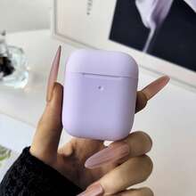 0.8mm Ultra-Thin Silicone Protective Case, Suitable For Compatible With AirPods All Models, Naked Touch Feel - Purple - View 10