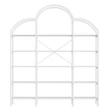170 X 26 X 190 Cm. Minimalist Shelving Unit Made Of Tubular Steel MDF, Offering Five Storage Levels. Its Unique, Cloud-Like Shape Makes Assembly And Cleaning Easy. - White - View 6