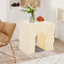 YIYIBYUS Multi-Functional Creamy White Side Table - 661.39LBS Load Capacity Table For Storage Coffee Use - White - View 1