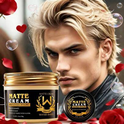 30g Or 120g Matte Finish Hair Wax For Men, Long-Lasting Styling Product, Creates Natural Moisturized Lightweight Hairstyle, Easy To Use, Tames Frizzy Hair