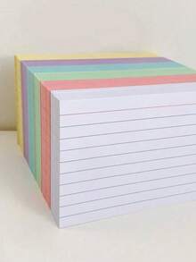 50pcs 3" X 5" Pink Ruled Index Cards, Durable Study Memo Cards Suitable For Learning, College, Office And Home Organization - Multicolor - View 3