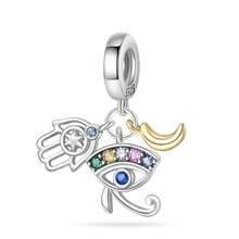 1 Piece 925 Sterling Silver Guardian Collection-Sacred Pendant, Lucky Pendant, Tarot Card Pendant, Guardian Hand Pendant, Angel Pendant, Suitable For Original Snake Chain Bracelets, Necklaces, Bracelets, Bead Strings, DIY Jewelry Making, Luxury BFF Gifts - Multicolor - View 14