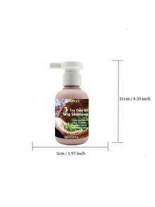 茶树油假发洗发水，深层滋润，易于解开，去除异味，保护假发，强效清洁，去除残留物，消除异味，令发丝清新轻盈。适用于所有假发质地。