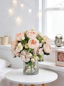 1 bó hoa cẩm tú cầu và mẫu đơn nhân tạo, hoa mẫu đơn bằng lụa, thích hợp cho đám cưới, phòng ngủ, nhà cửa, khách sạn, tiệc tùng, sự kiện, quà tặng, trang trí hoa cầm tay, thích hợp cho Ngày Valentine, đám cưới, nhà cửa, phòng ngủ, phòng khách, trang trí bàn ăn, bó hoa cưới, vườn ngoài trời và nhiều dịp khác. - màu hồng nude - Xem 2